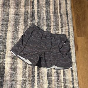 lululemon athletica Women's Black and Gray Athletic Shorts